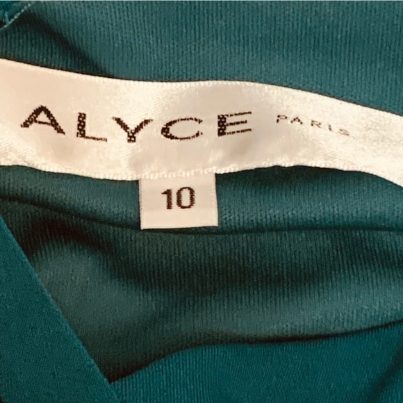 NWOT Alyce Paris Deep Green Open Cut-Out Back Cage Bodycon Dress - Size 10 - Picture 6 of 8